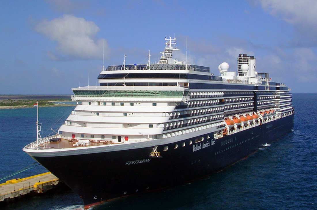 A CRUISE SHIP REJECTED THE PERMIT TO DOCK BY 5 COUNTRIES DUE TO A CORONAVIRUS SCARE